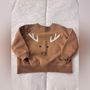 Little Co. by Lauren Conrad Kids Brown Reindeer Sweatshirt Sz 4